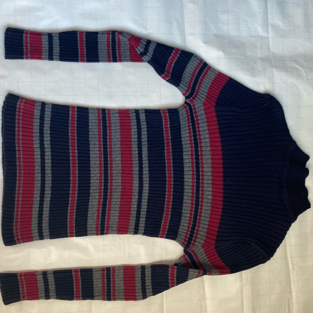 Lee mock neck stripe sweater